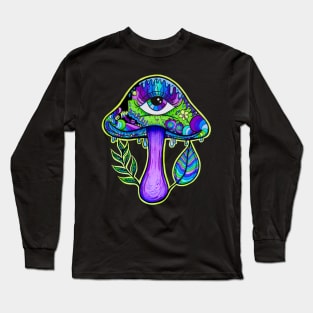 Trippy Drippy Mushroom Long Sleeve T-Shirt